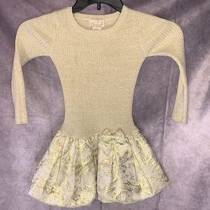2/$10 Gold Heirlooms Sweater Dress